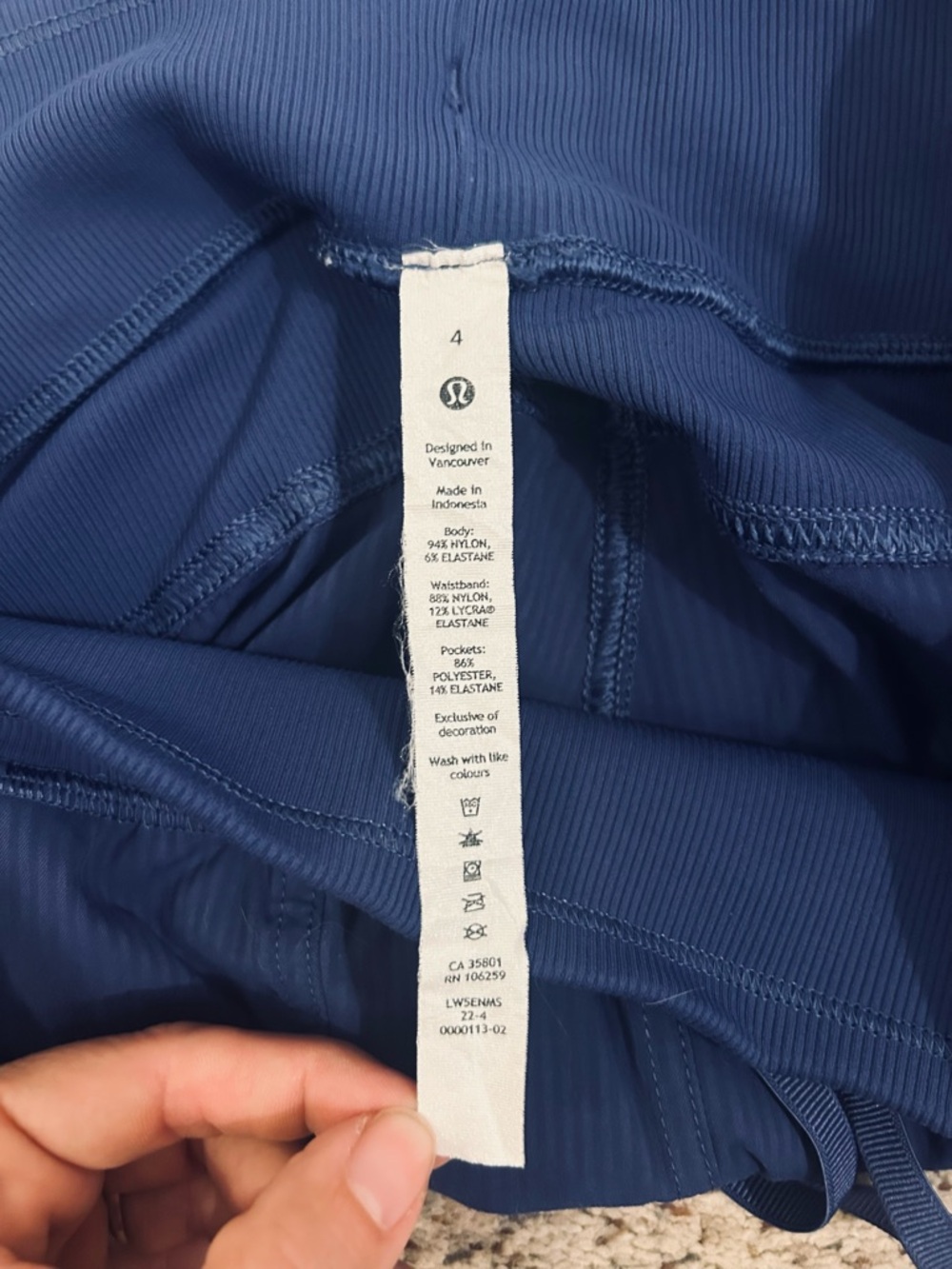 Lululemon Blue Full Length High Rise Dance Studios